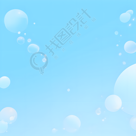 浅蓝色背景清新插图