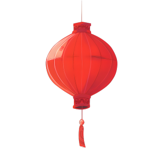 红灯笼透明背景插画