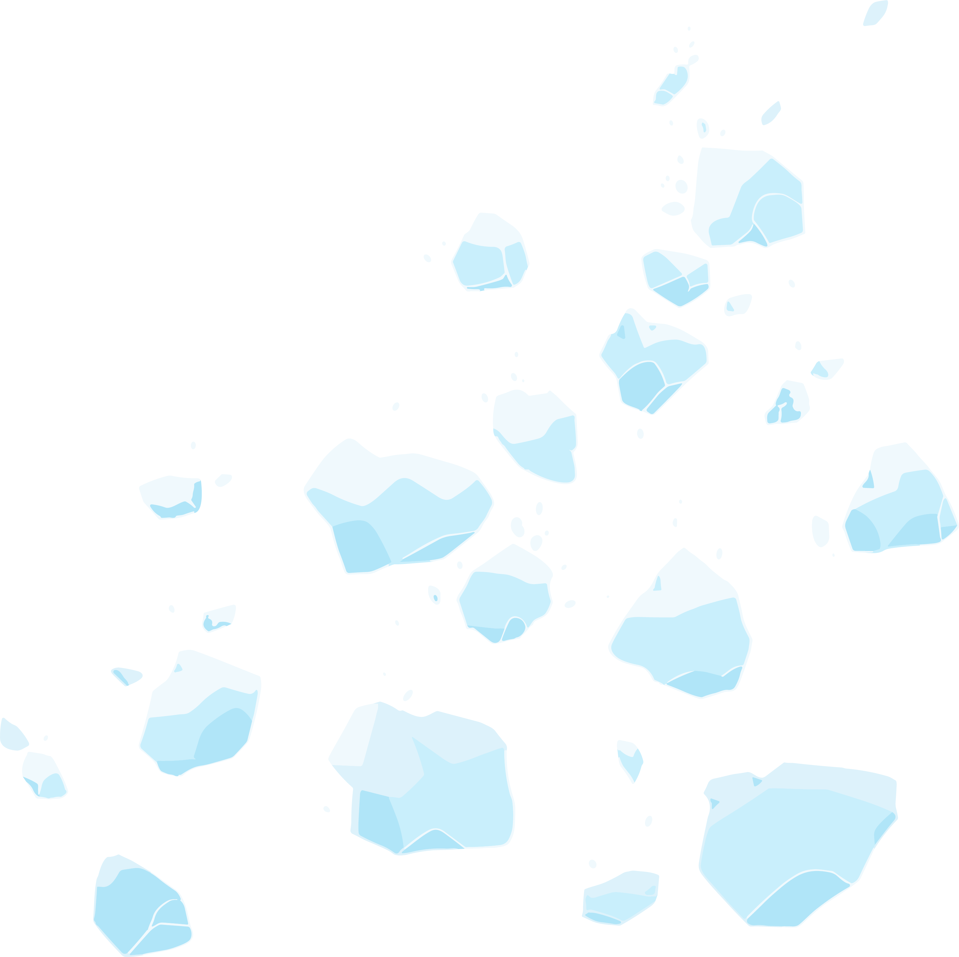 冰雹PNG插画设计