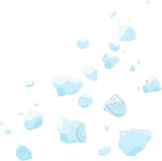 冰雹PNG插画设计