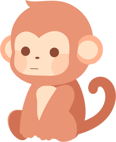 猴子卡通透明背景素材