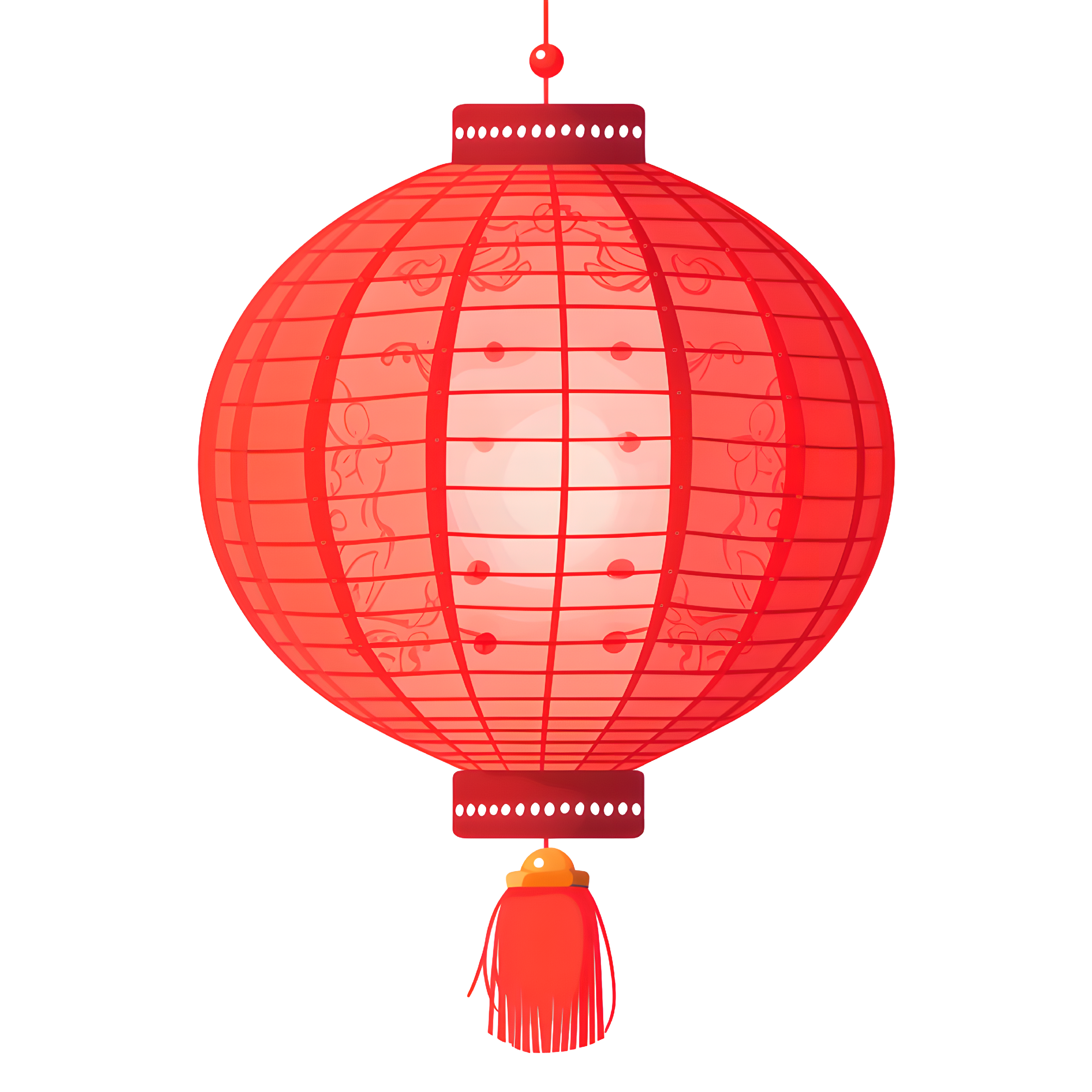 红灯笼极简插画