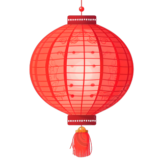 红灯笼极简插画