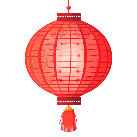 红灯笼极简插画