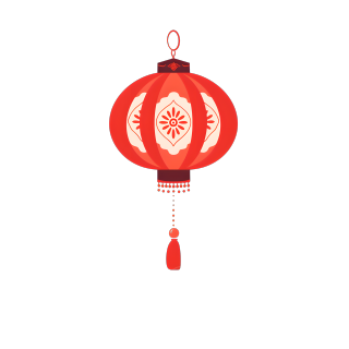 红灯笼插画设计素材