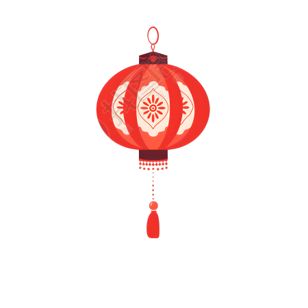 红灯笼插画设计素材
