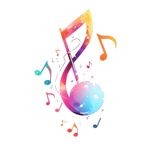 彩色音符华丽插图