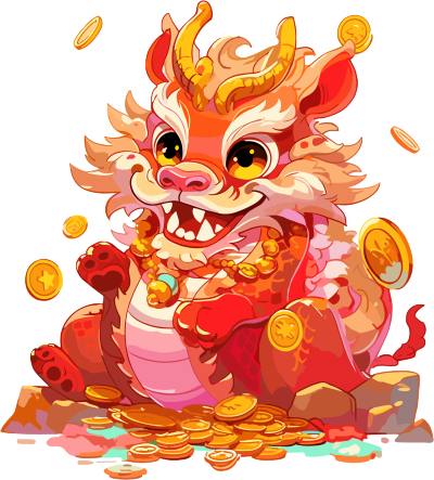 中国龙透明背景插图