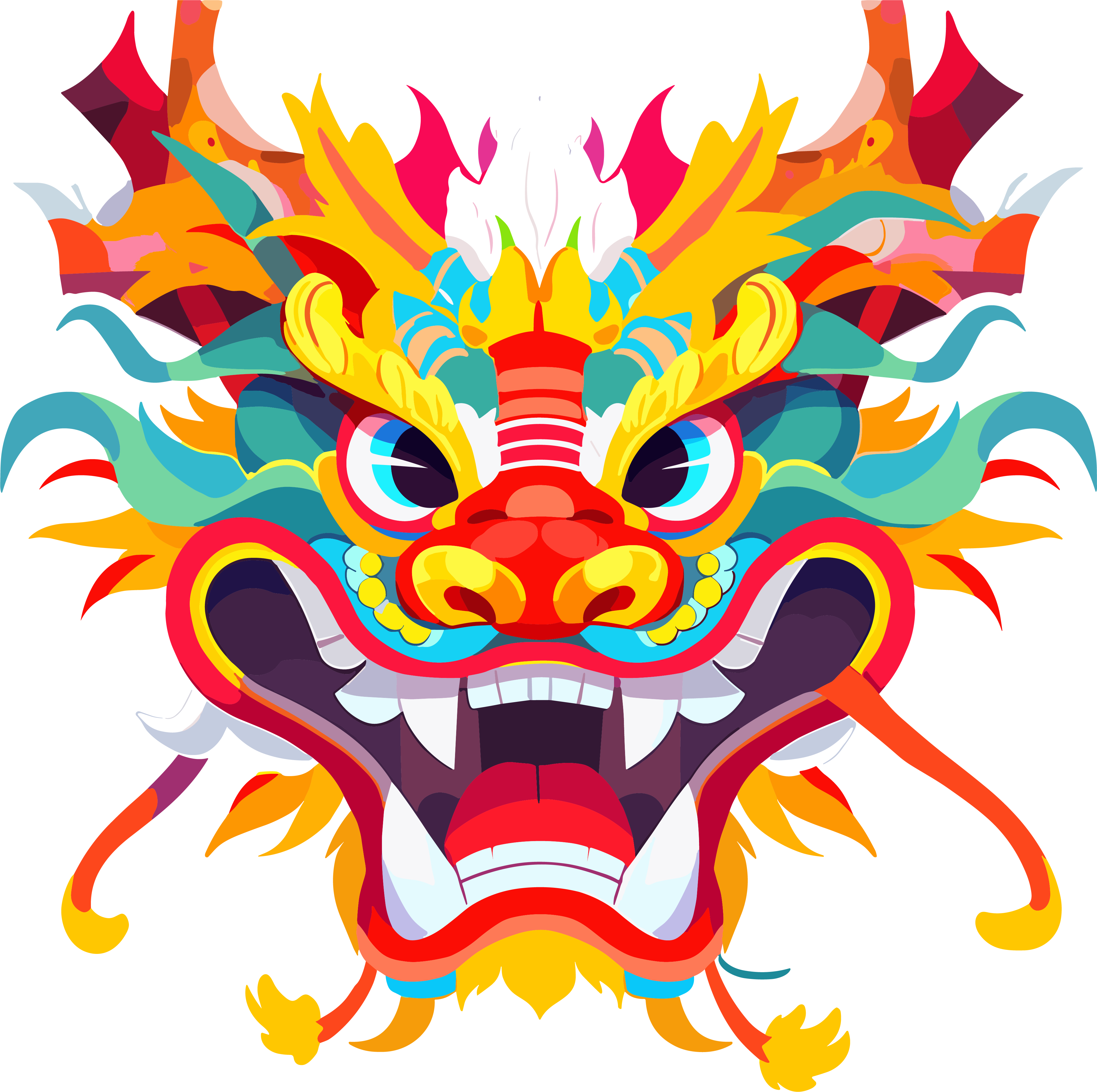 中国龙简单中国新年素材