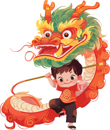 舞龙创意设计元素