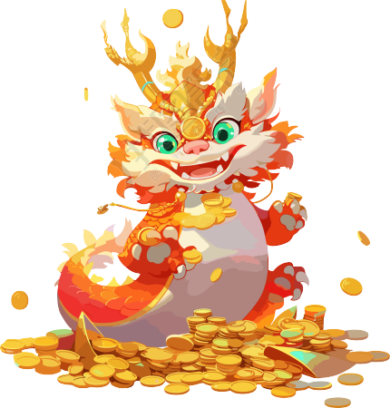 中国龙卡通插图
