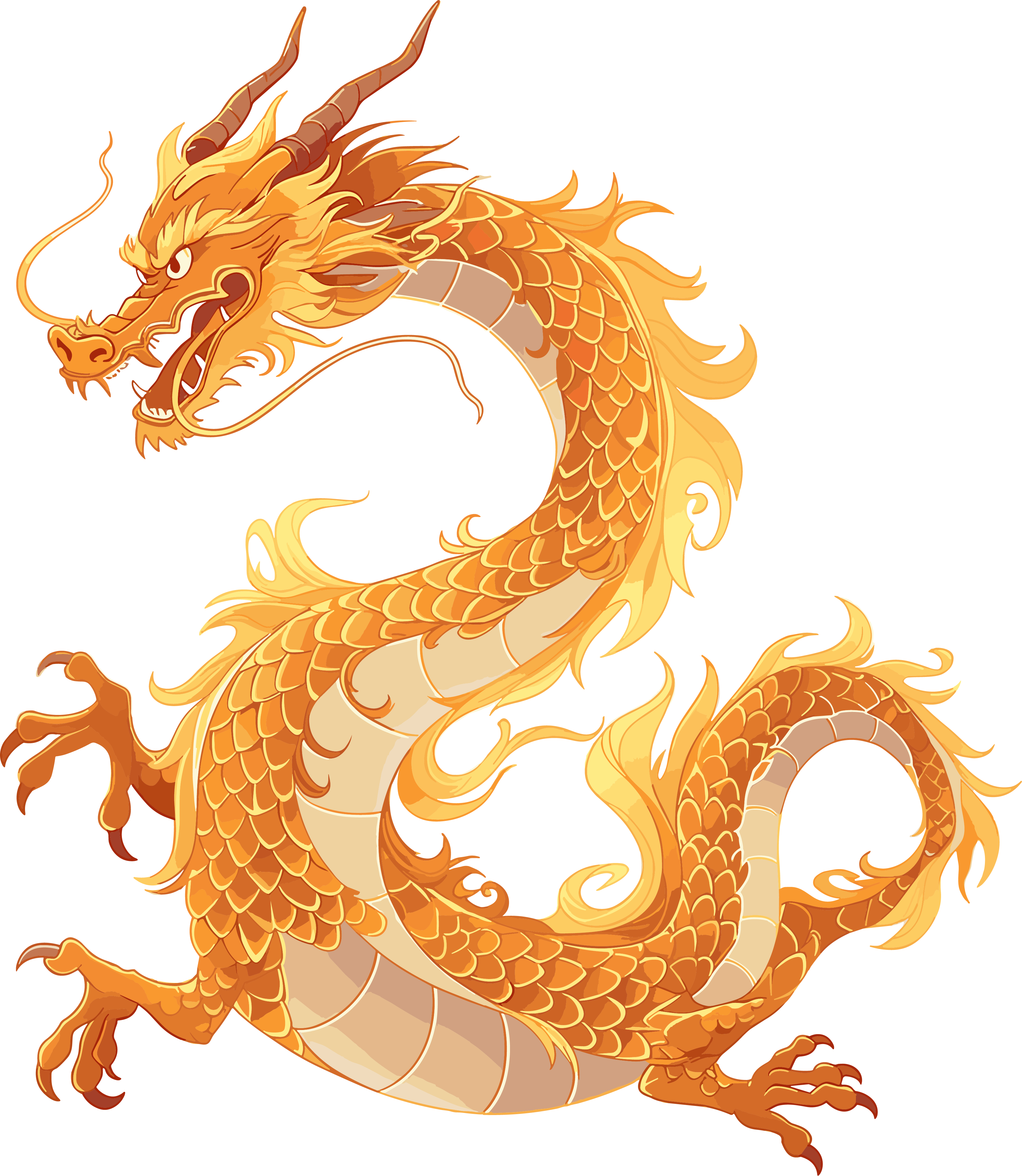 中国龙透明背景商用素材