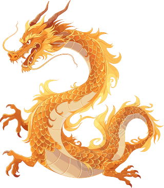 中国龙透明背景商用素材
