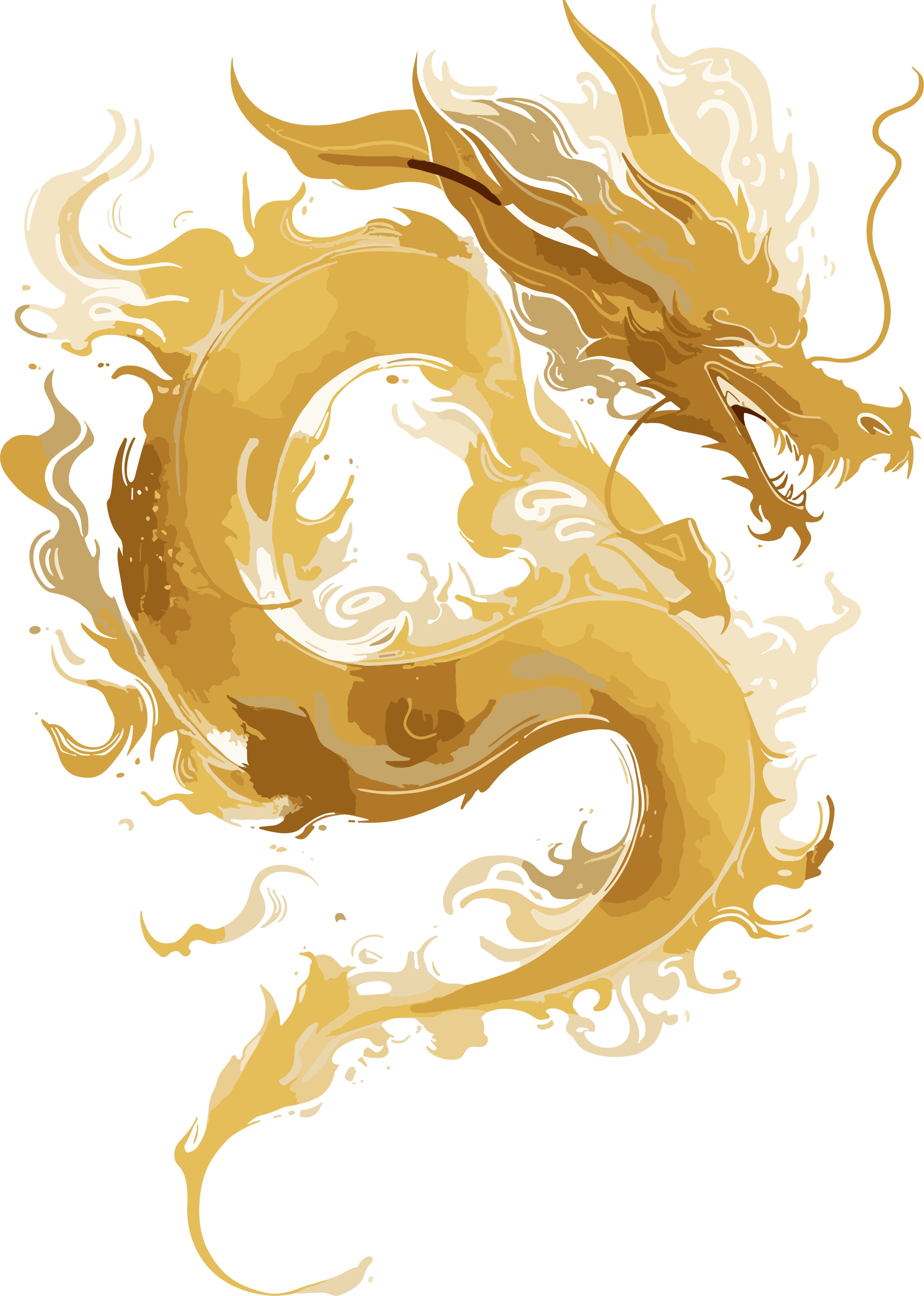 中国龙插画设计元素