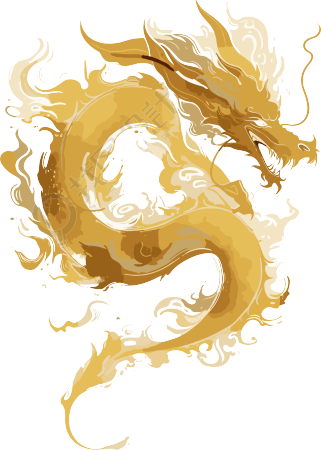 中国龙插画设计元素