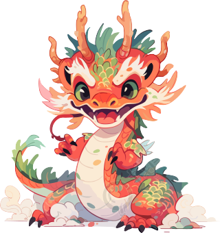 中国龙透明背景素材