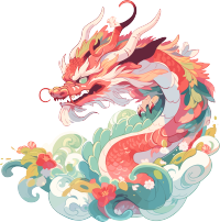 中国龙春节PNG插画