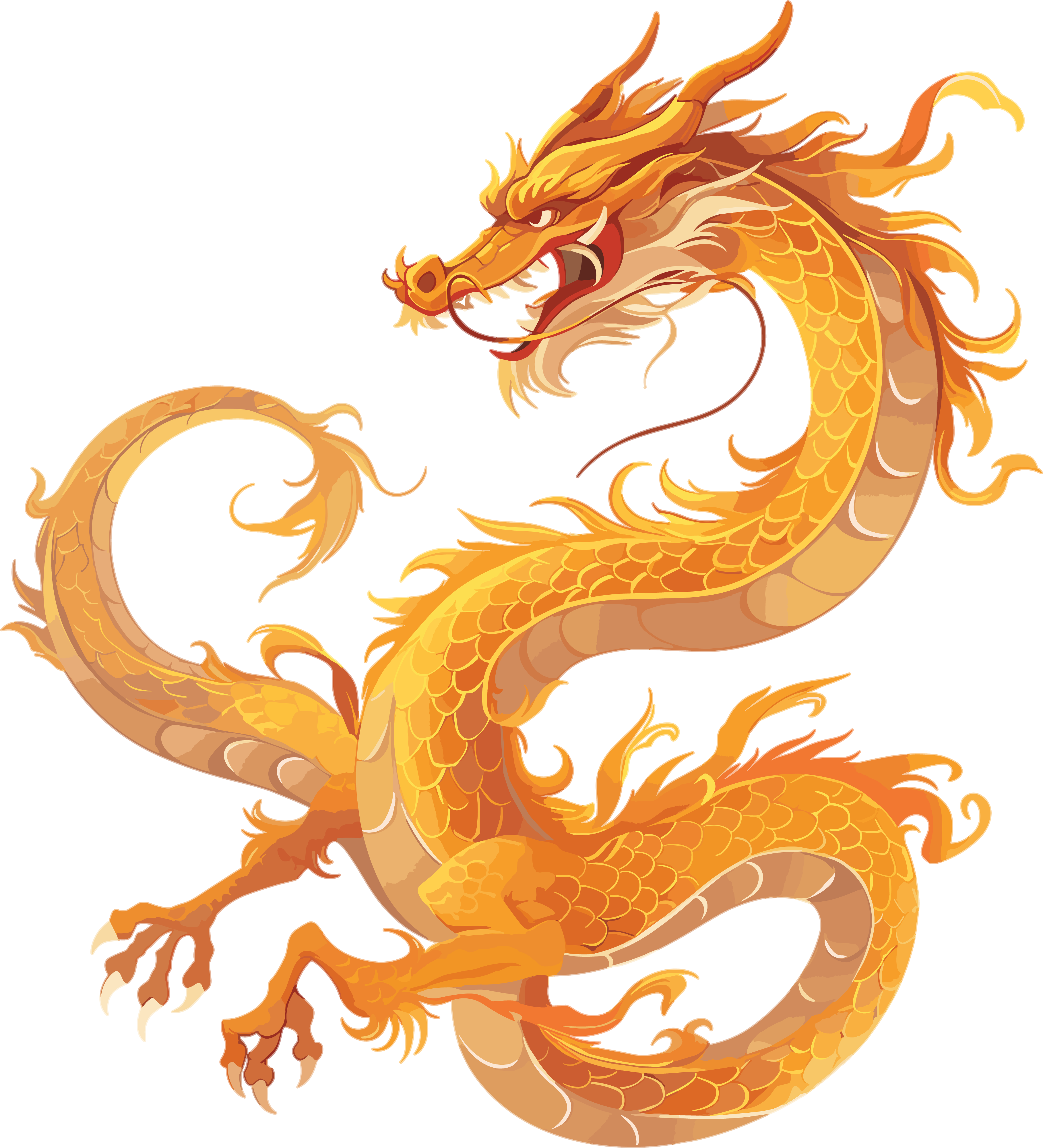 中国龙创意设计插图