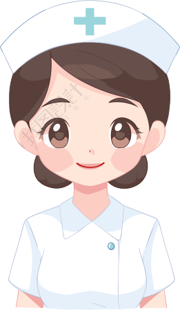 卡通护士扁平插画