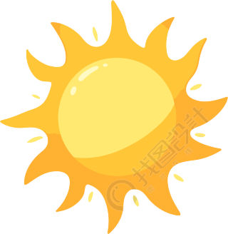 太阳卡通PNG图形素材