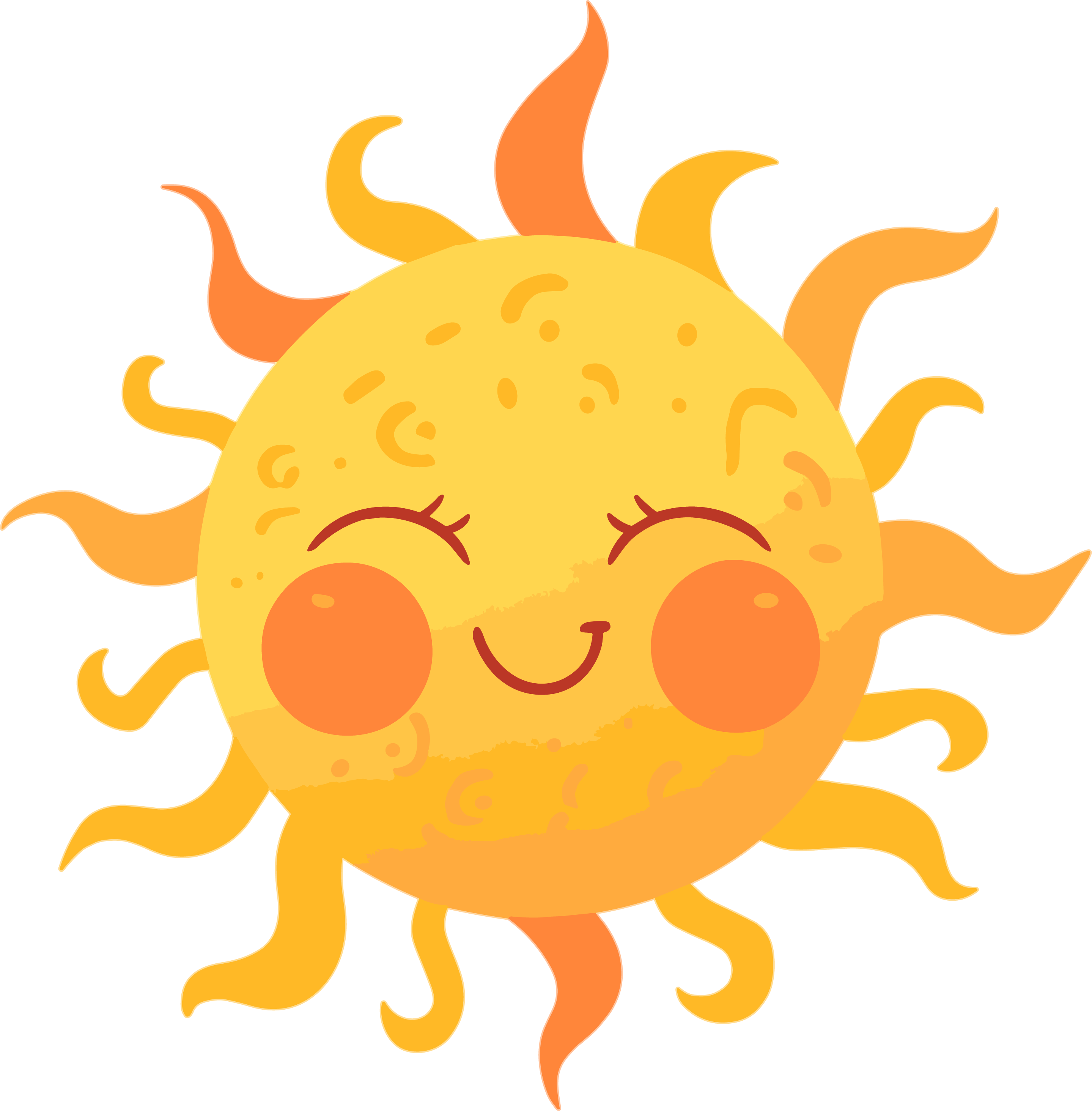 太阳卡通可商用插图