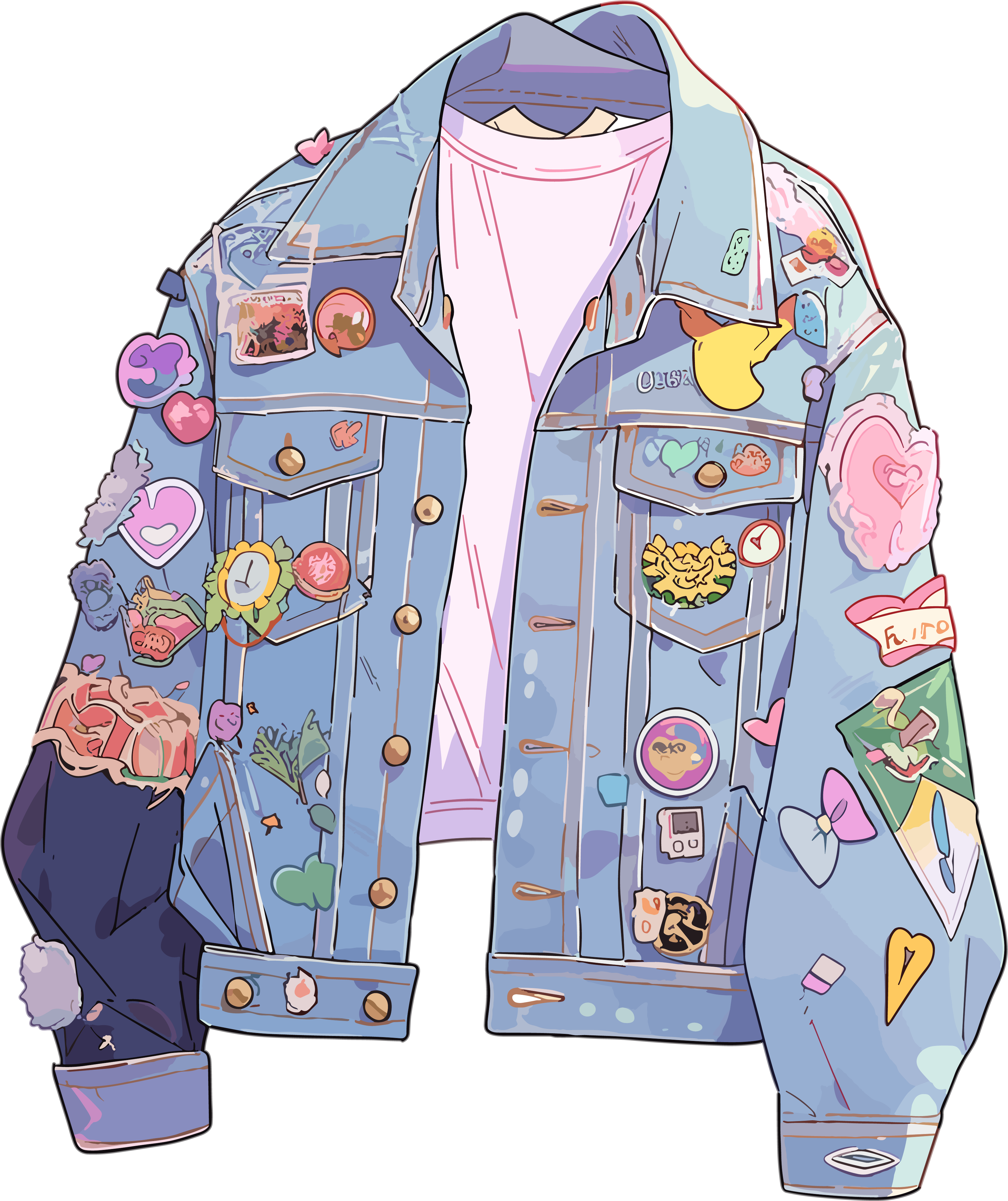 衣服卡通华丽插图