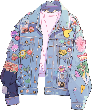 衣服卡通华丽插图