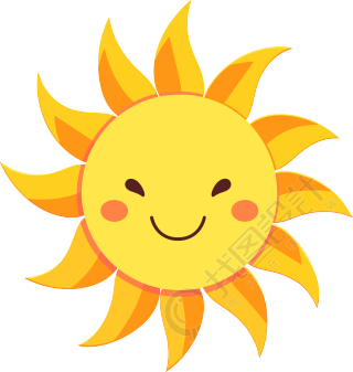 太阳卡通商业设计元素