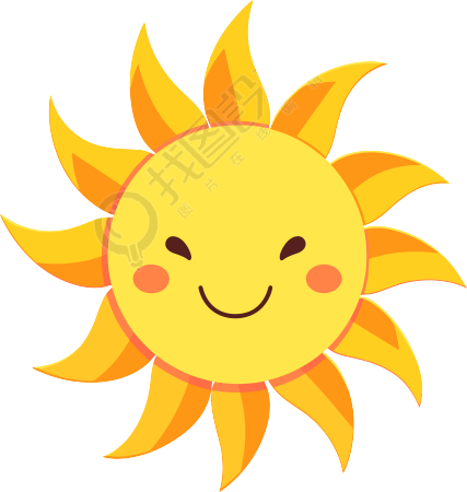 太阳卡通商业设计元素