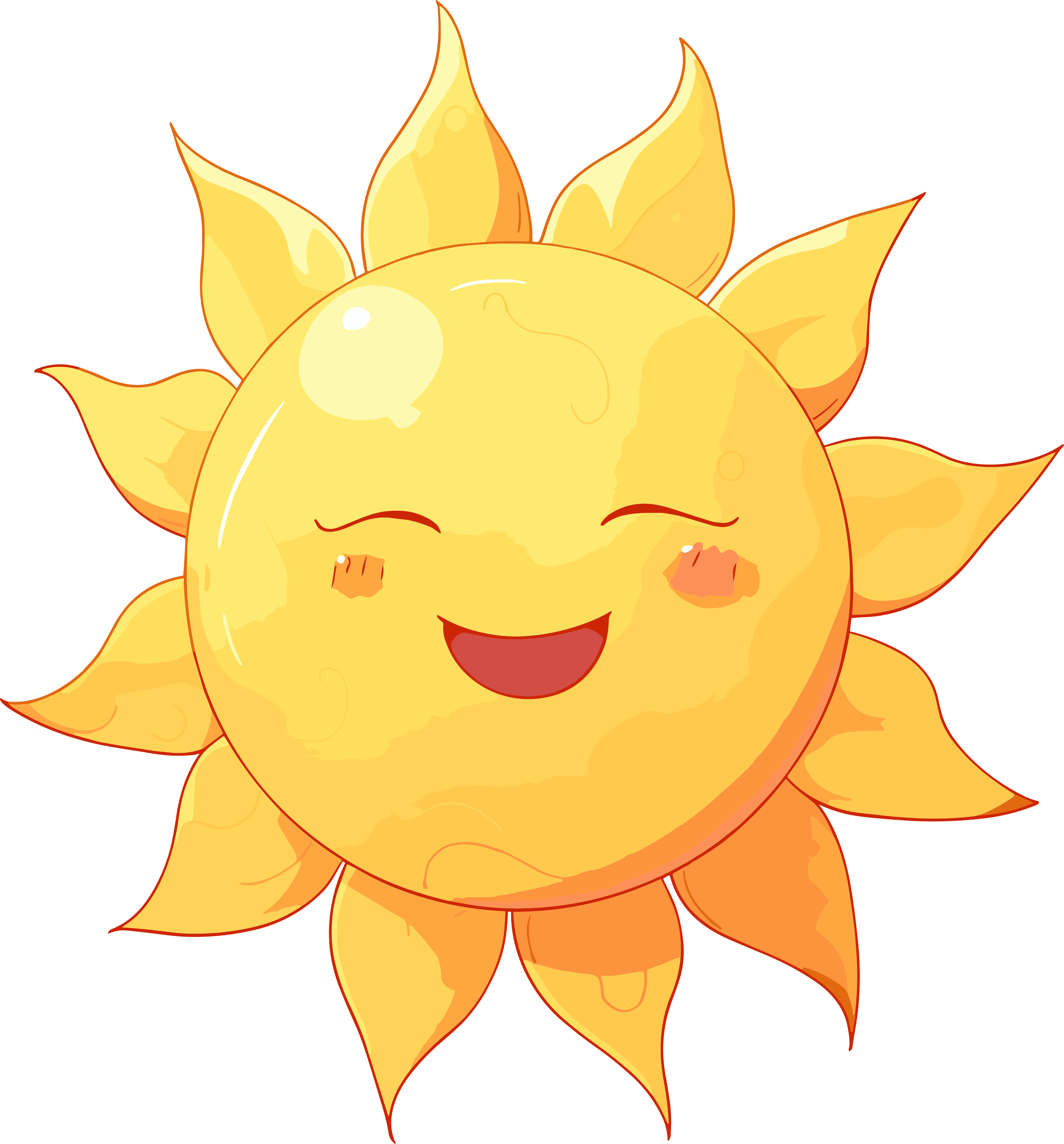 太阳卡通扁平插画