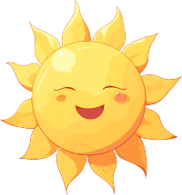 太阳卡通扁平插画