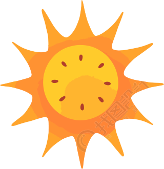 太阳卡通创意设计插画