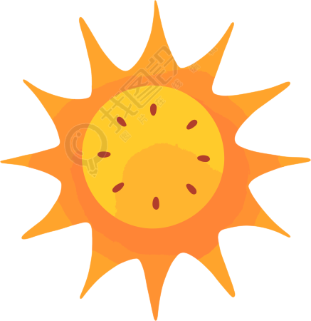 太阳卡通创意设计插画