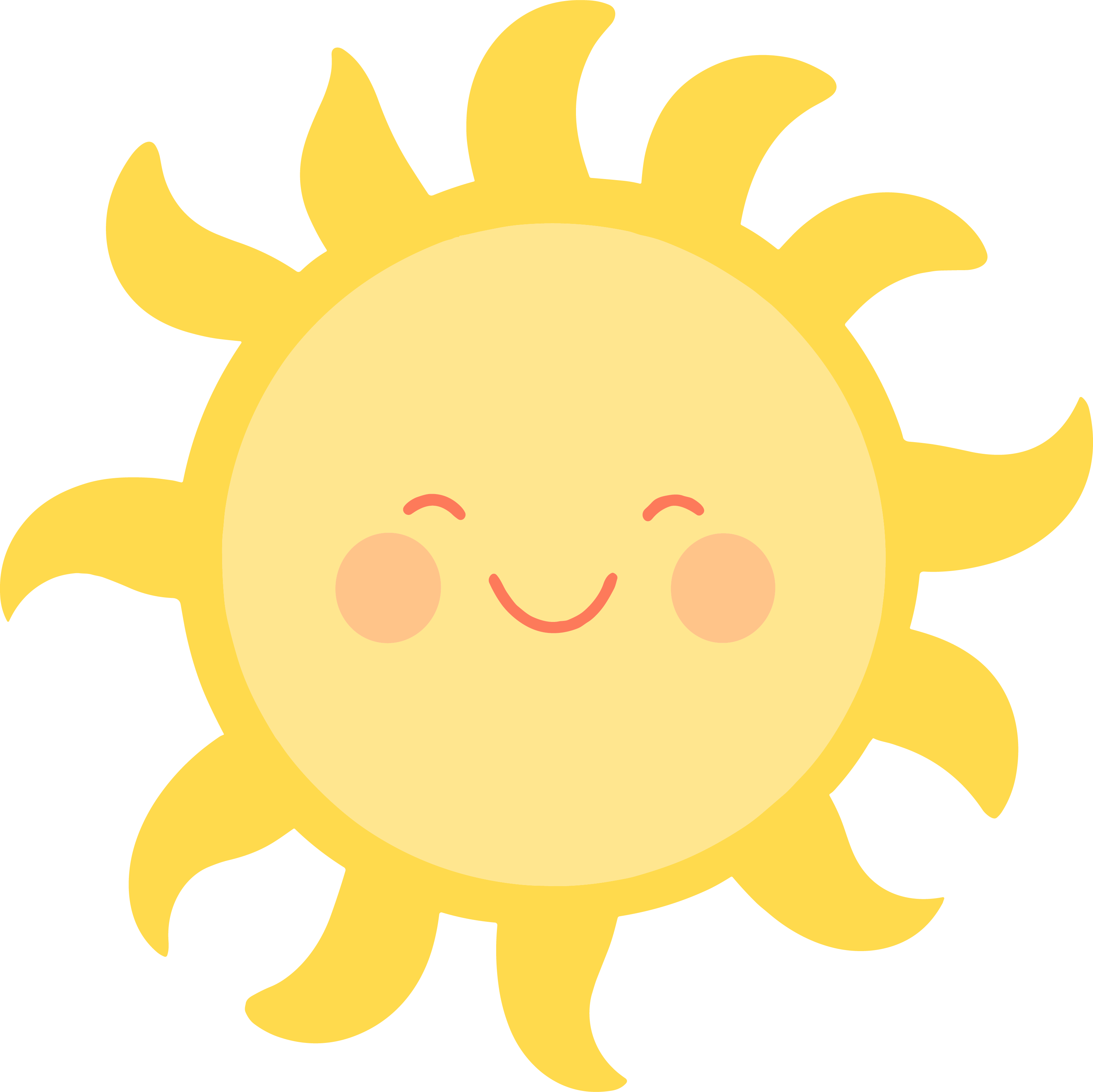 太阳卡通透明背景插图