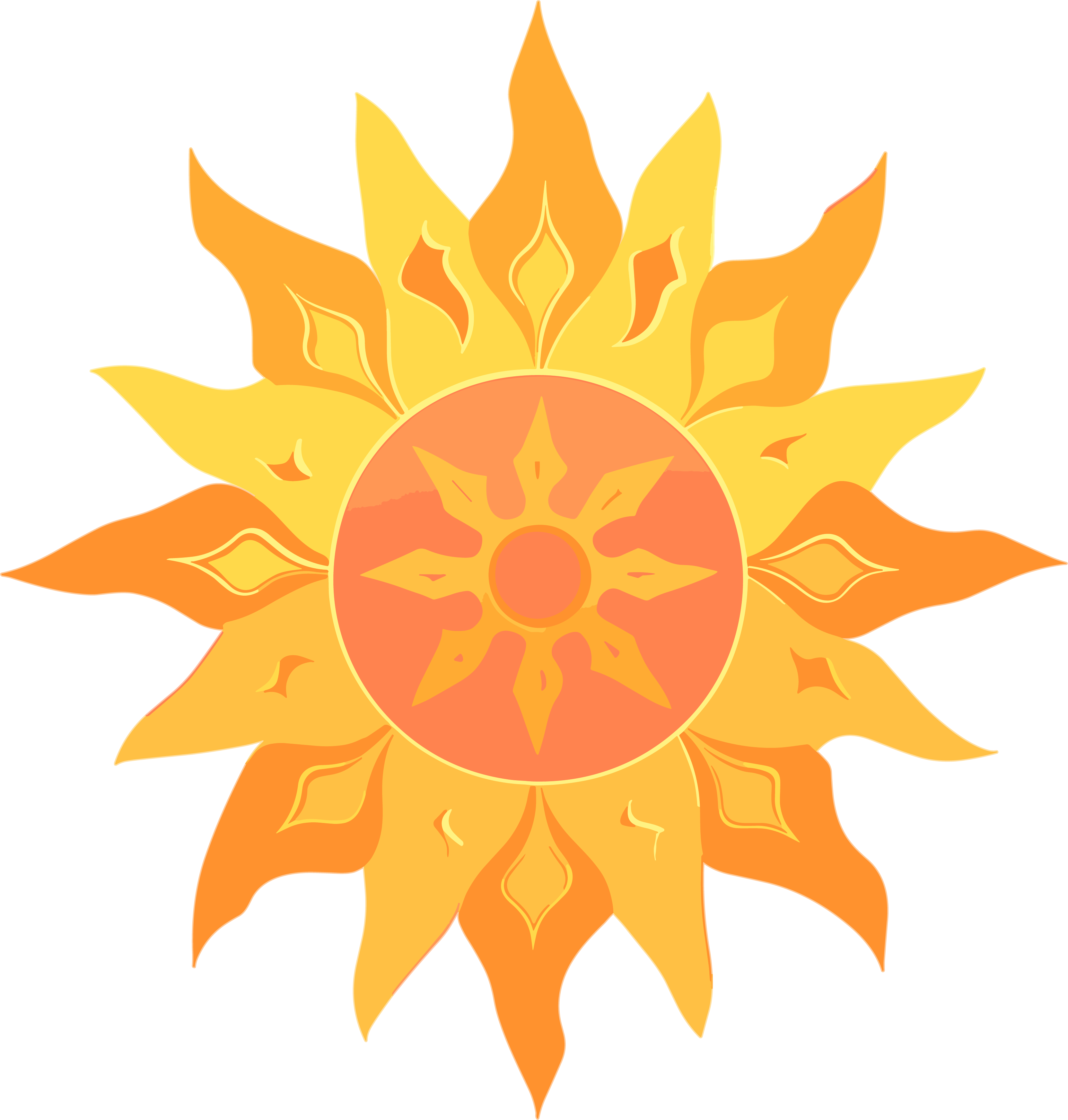 太阳卡通创意设计素材