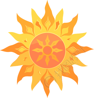 太阳卡通创意设计素材