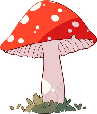 蘑菇卡通透明背景素材