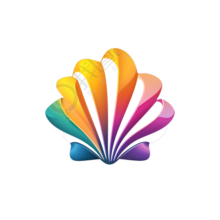 贝壳logo简单可爱插图