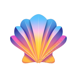 贝壳logo简约插画设计