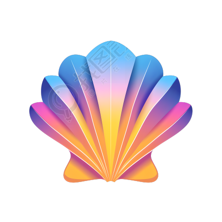 贝壳logo简约插画设计