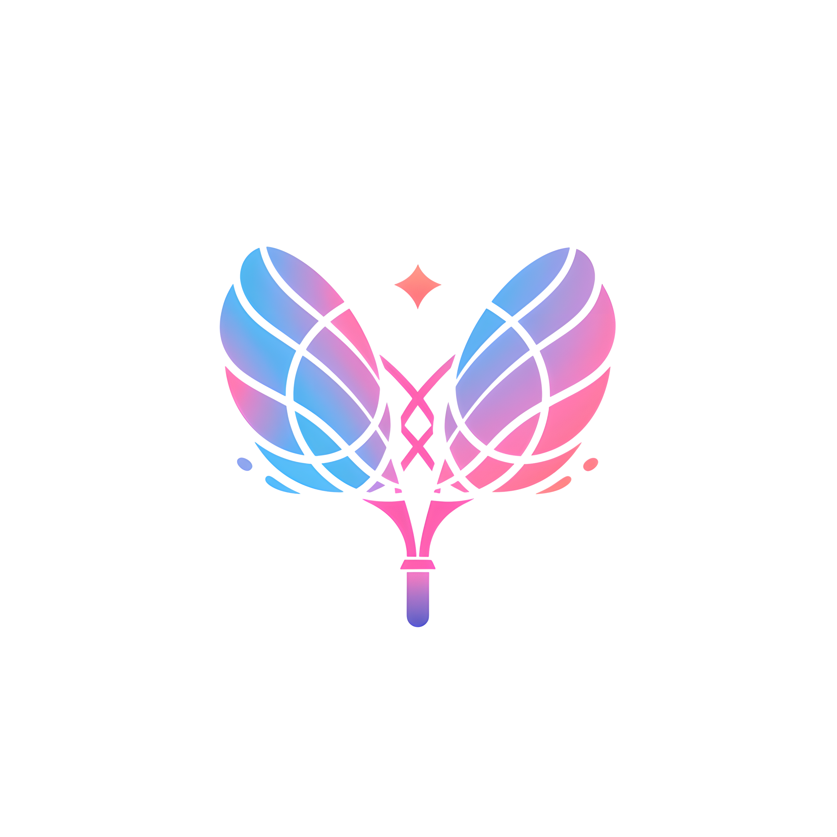 羽毛球图标设计插画
