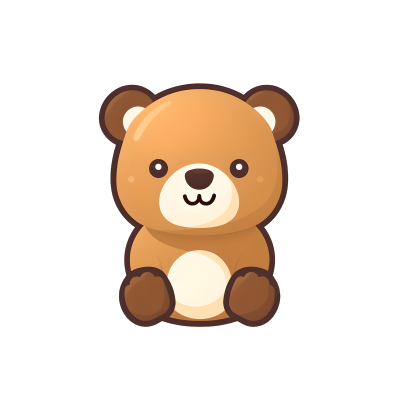 小熊logo插画设计素材