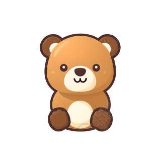 小熊logo插画设计素材
