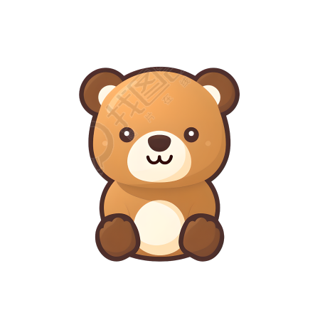 小熊logo插画设计素材