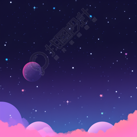 太空背景商业设计插图
