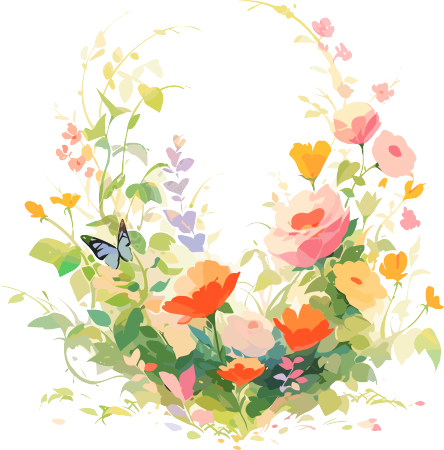 花园卡通创意设计元素