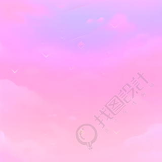 粉色背景商用插画
