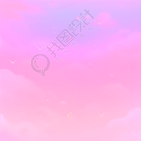 粉色背景商用插画