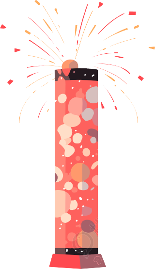 鞭炮扁平插画
