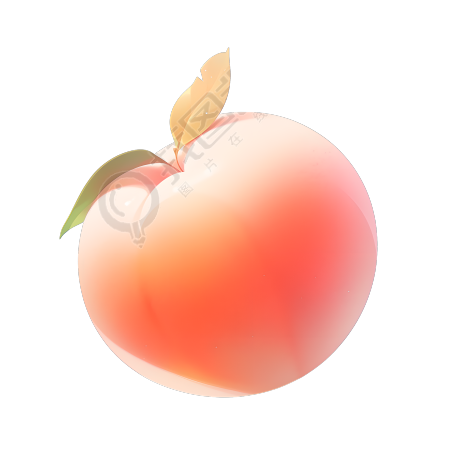桃子卡通可爱插画
